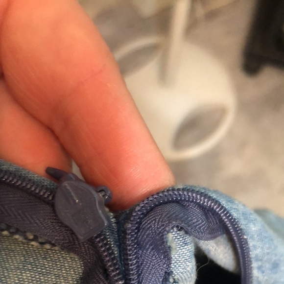 Free People size 4 super wide leg pants jeans with high slit side zipper - Picture 11 of 16